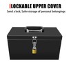 Peastorm Small Steel Metal Tool Box, Lockable Storage Box for