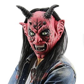 Fancy Dress, Costume Red & Black Satan Mask
