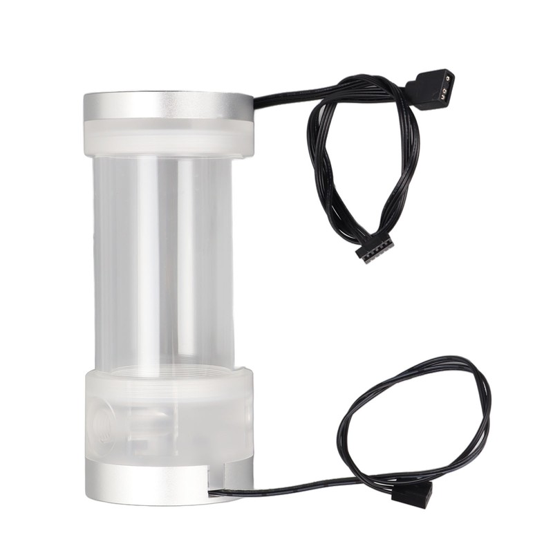 Water Cooling Tank 200ML Temperature Display RGB 160mm G1/4 Cylindrical