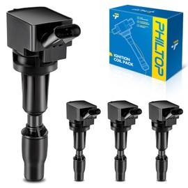 PHILTOP UF764 Ignition Coil 4 Packs Fit for Sonata,Santa Fe,Santa Fe Sport,Sportage,Optima,Sorento,Tucson,G70,Stinger,V-eloster N,G90,G80