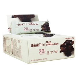 Thinkthin, Bar High Protein Chocolate Fudge Box, 2.1 Ounce, 10 Count
