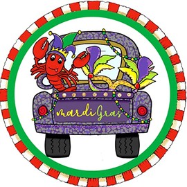 Mardi Gras Wreath Sign, Wreath Sign for Mardi Gras, Let the Good Times Roll, Crawfish Season, Fat Tuesday, Party, Louisiana, Tis the Season