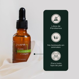 Suero Facial con Ácido Hialurónico y Colágeno Hidratante Reafirmante y Tonificante 30ml