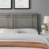 Pemberly Row Queen Modern Rubberwood and MDF Headboard in Gray