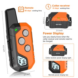 Shock Collar for Dogs, IP67 Waterproof Dog Training Collar with Remote, 3 Training Modes with Beep, Vibration, and Safe Static, Rechargeable E Collar for Large Medium