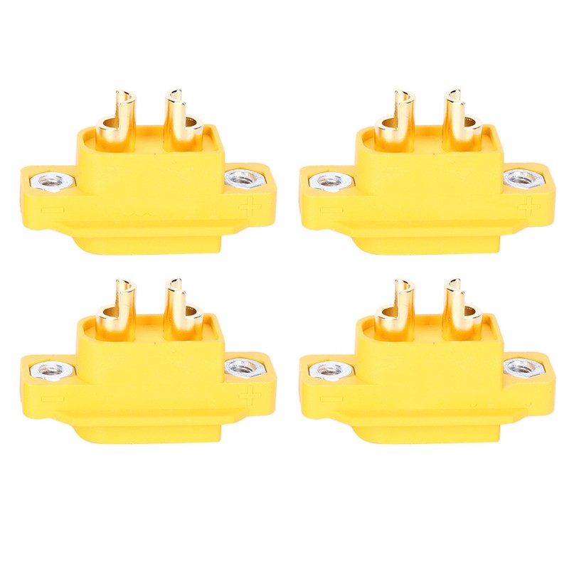 10Pcs Male Plug Connector XT60E1-M Mountable Brass Gold Plated Heat