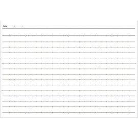 KOKUYO Campus Composition Notebook, Half Size Junior Composition Book, B 7mm Dotted Rule, 30 Sheets, Yellow, Educational and Learning Activities for Kids (NO-293AT)