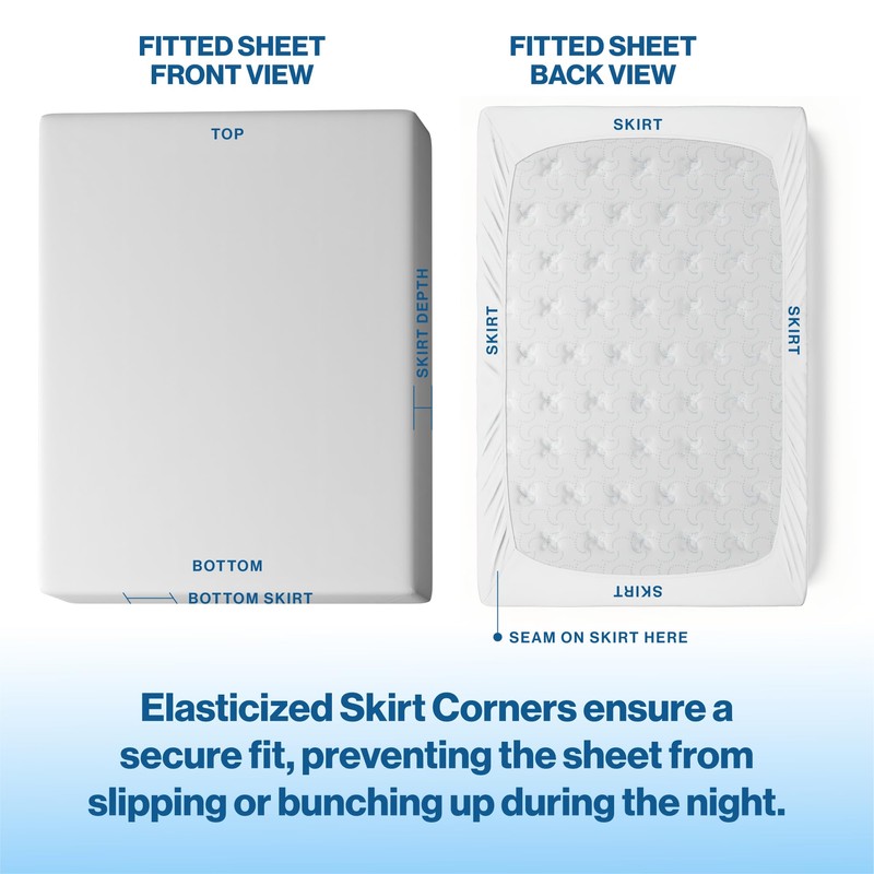 Superity Linen Full XL Fitted Sheet - Soft and Comfortable