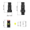 QWORK® 10 pieces car plug waterproof connector 2 pin, cable