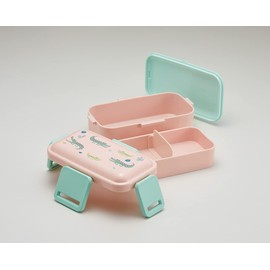Skater PFLW4AG-A Ag+ Silver Ion, Antibacterial, Fluffy, Dome-Shaped Lid, 2-Tier Lunch Box, 20.3 fl oz (600 ml), Crocodile