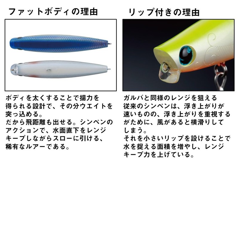 Daiwa Morethan Galba Sea Bass Sinking Pencil Lure, Bora Glow