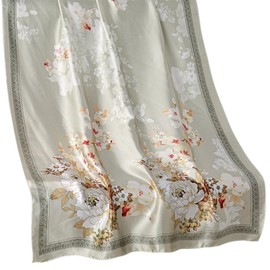 FAIRYGATE Women's Silk Scarf Elegant Lightweight Long Anti Allergy Cloth Sun Protection 90 x 180 cm, D18036