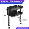 Metal Clamp On Desk Shelf,Storage Shelves with Pegboard and Pencil