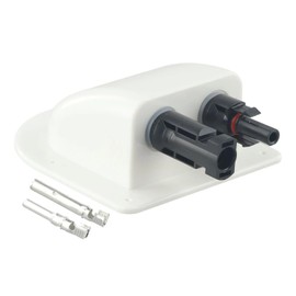 Leloco Dachdurchführung Solar – Wetterfeste PV-Verbindungsbox mit Doppelter Kabeleinführung Wasserdichte Anschlussdose für auf Wohnmobil RV Camper Boote Caravan & Dächern