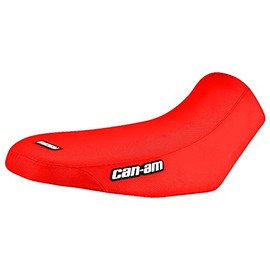 Enjoy Mfg Seat Cover - Compatible Fit for 2006-2012 Can Am Outlander 500 Outlander 650 Outlander 800 HO EFI XT GEN 1 - Logo #297 (All RED Standard)