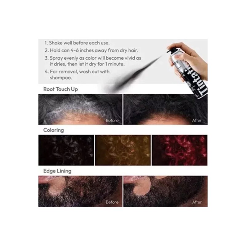Kiss Tintation Temporary Color Spray 2.82 oz (Darkest Brown) TCS02
