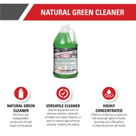 SIMPSON Cleaning 88283 Cleaner, Concentrated Soap Solution for Pressure Washers and Spray Bottles, Use on Concrete, Vinyl Siding, Appliances, Windows, Cars, Fences, Decks, Green, 1 Gallon
