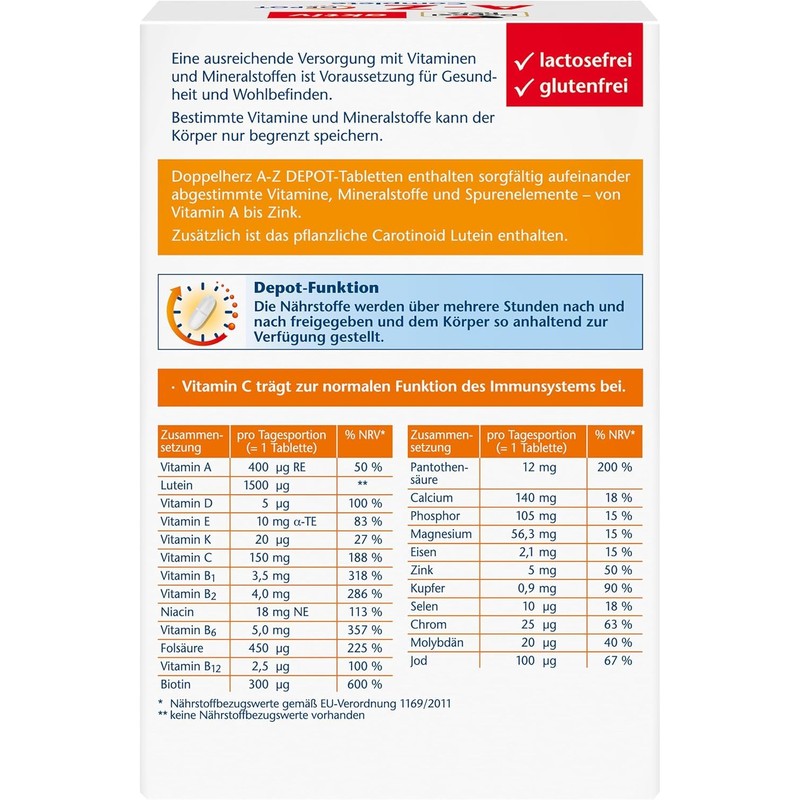 Doppelherz A-Z DEPOT - With Important Vitamins, Minerals and Trace