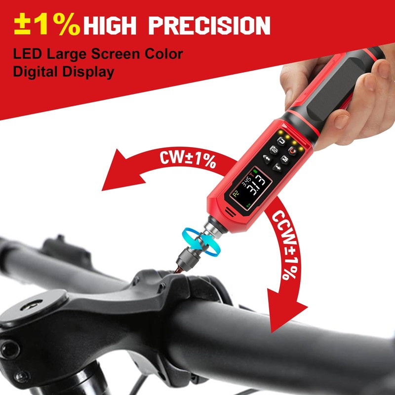 SUERCUP Digital Torque Screwdriver 0.8-53.1in-lbs/0.09-6Nm, Inch Pound Screwdriver Torque Wrench