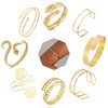 YVVLEE 9PCS Gold Arm Cuff Jewelry for Women Arm Layered