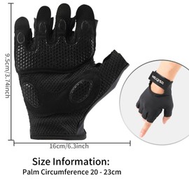 Windfromort Atmungsaktive Fitness Handschuhe - Fahrradhandschuhe Herren - Handschuhe Krafttraining Damen - Trainingshandschuhe für Krafttraining, Crossfit, Gym und Radsport (Schwarz)