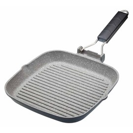 MasterClass Non-Stick Induction-Safe Griddle Pan with Folding Handle, 24 cm (9.5”)