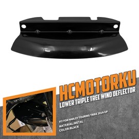 HCmotorku Black Three Shaft Wind Deflectors for Harley Touring Road Glide Road King Street Glide 2014-2023