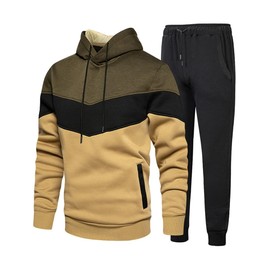 FTCayanz Tracksuit Men's Jogging Suit Set Sports Suit Long Sleeve Leisure Suit Leisure Suit Men's Tracksuit for Gym Sports Outdoor, Green