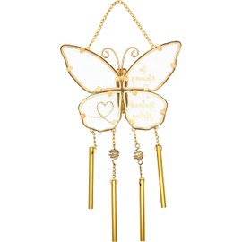 Pavilion - 11.5" x 6" Outdoor Hanging Butterfly Windchime - in Memory of A Beloved Mother - Bereavement Loss of Loved One Memorial Gift