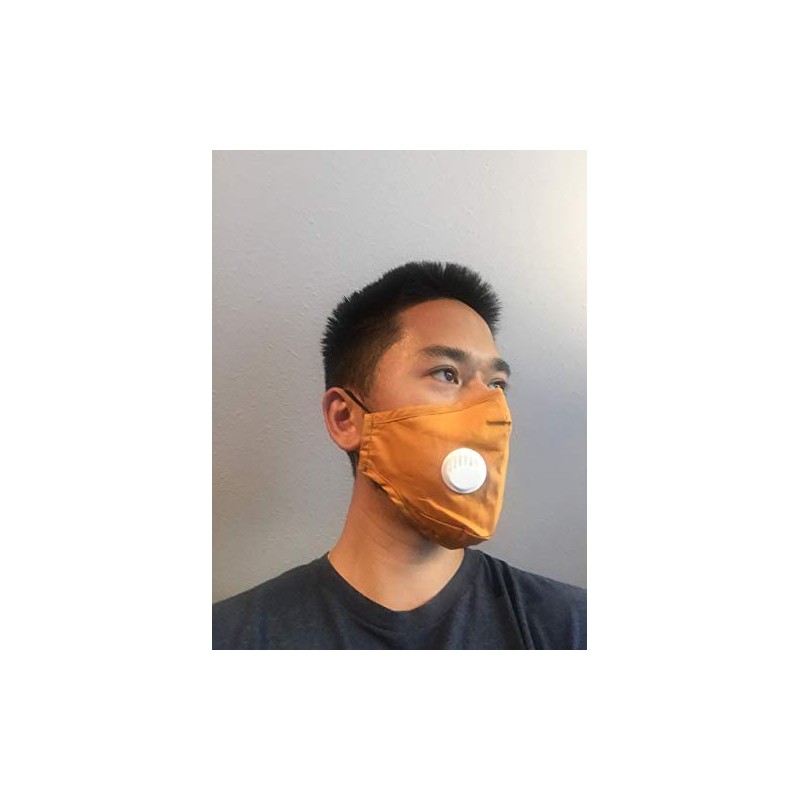 Sunset Orange Team Mask w/Vent Valve - Head Accessory -