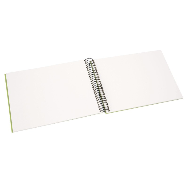 Spiral album BELLA VISTA uni 24/17 green with white pages