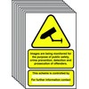 DATA COMPLIANT CCTV SIGNS - SIZE A4 RIGID PVC -