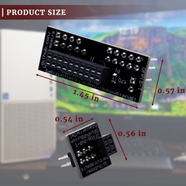 Front Panel Header Adapter Compatible with Dell Optiplex 7010 9010 7020 9020 Precision T1650 T1700 Motherboards DT and MT Mid Tower Desktops Audio Video Connectors Adapters Accessories