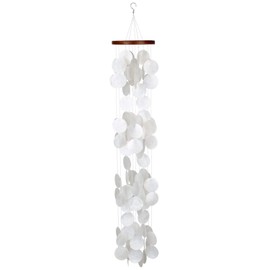 Woodstock Chimes CWRB Woodstock Capiz Waterfall Wind Chime, White