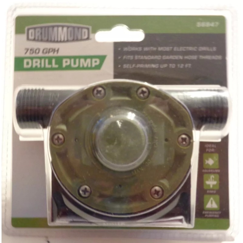 Drummond All Purpose Drill Water Pump Uses Power Drill and