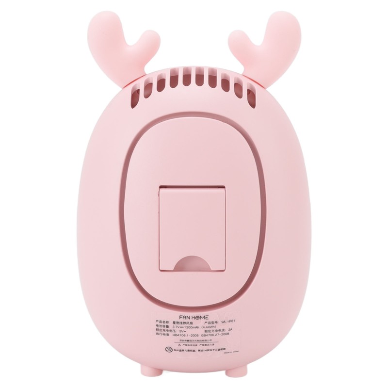 Portable Neck Fan Cute Pet Multifunction 3 Speeds Low Noise