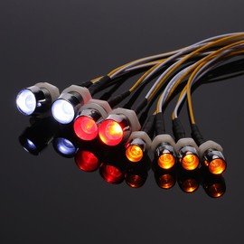 Goolsky 8 LED Light Kit 2*White 2*Red 4*Yellow Light 1/10 1/8 Traxxas HSP Redcat RC4WD Tamiya Axial SCX10 D90 HPI RC Car