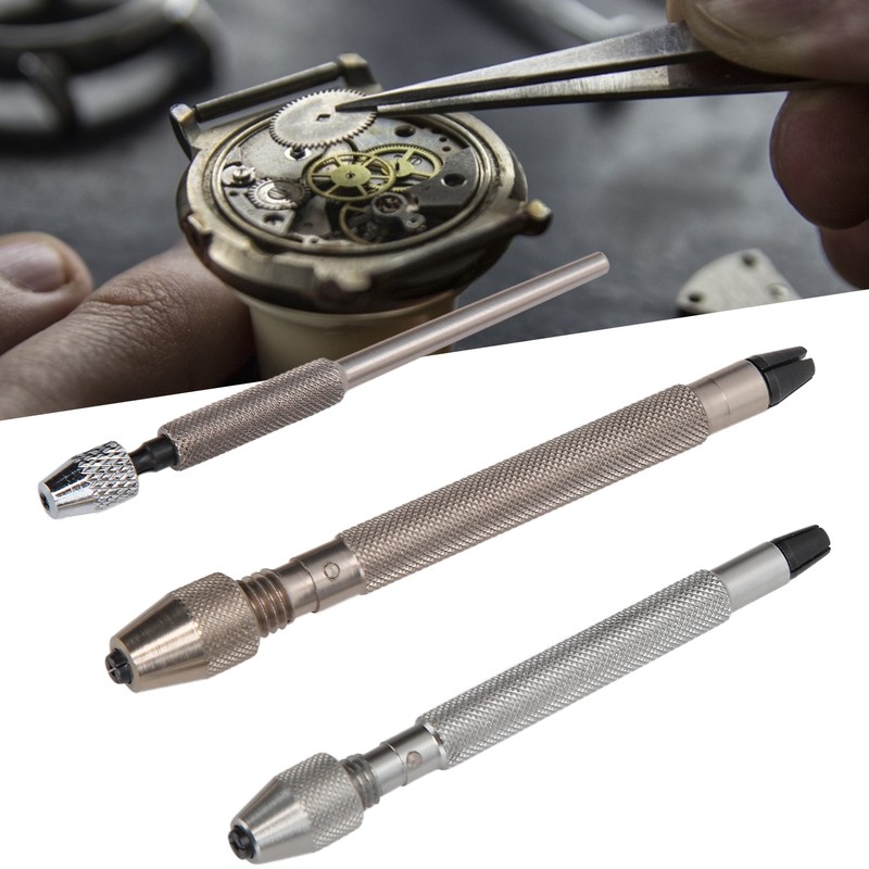 3pcs Professional Pin Vise Hand Drill Set Watch Repair Tool