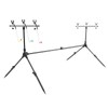 HUIOP Fishing Rod Holder, Adjustable Retractable, Aluminum, Black, Deck Mount,
