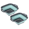 sourcing map Collapsible Colander Set 2pcs, 3-Quart Square Collapsible Strainers