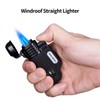 CIGARLOONG Cigar Lighter 4 Jet Torch Blue Flames Refillable Butane
