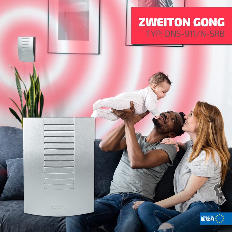 Sundi DNS-911/N x Two-Tone Chime, 230 V, Silver