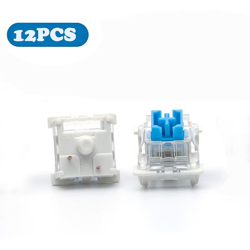 Dmopipp Keyboard Switches, 12PCS Blue Keyboard Clicker Replacement 3 PIN