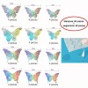 Dolores 48pcs Mariposas Decorativas Pared 3d Adorno Ahuecar Pegatina