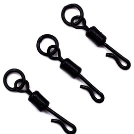 PHECDA PROFLY 50/100pcs Carp Fishing Swivel with Ring Quick Change Rolling Swivel with Welded Ring (Small (7#)-100pcs)