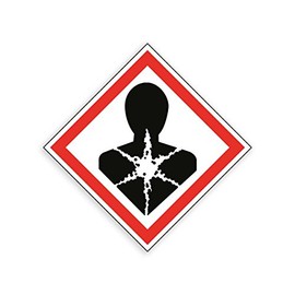 Safety & Hazard Signs - Harmful Substances Signs - GHS COSHH Symbol Signs [Health Hazard] (75mm x 75mm Diamond)