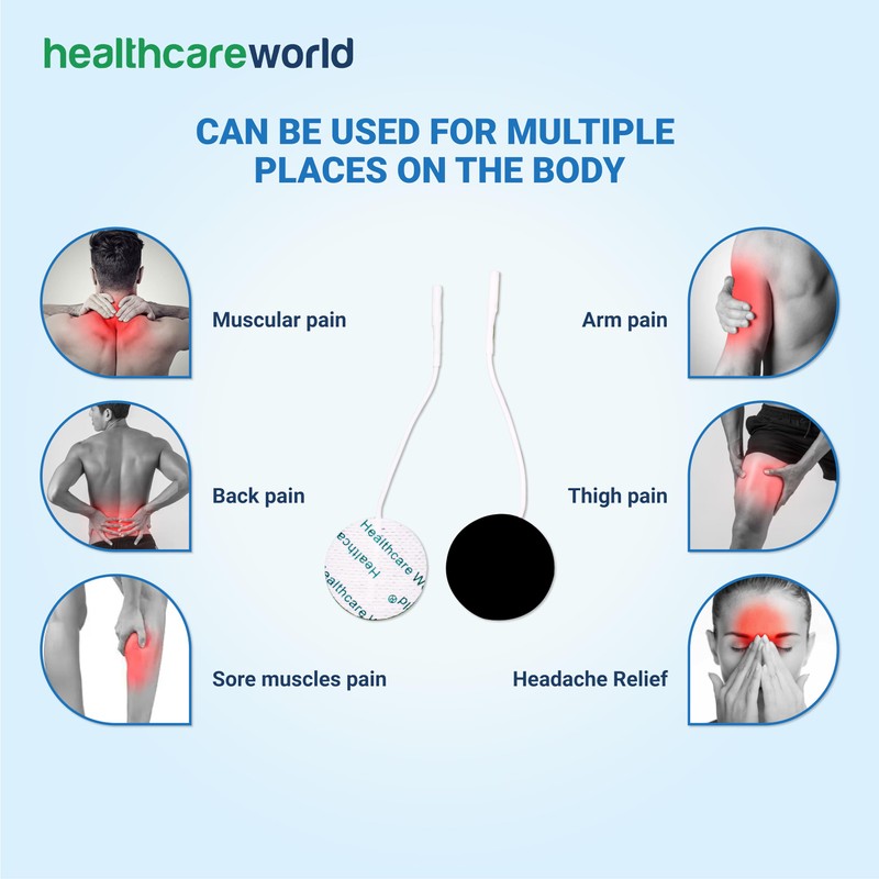 Healthcare World 20 x 32mm Round Electrodes Pads for TENS