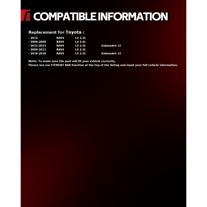 Torchbeam Front Brake Calipers Set for Toyota RAV4 2006-2018, Front