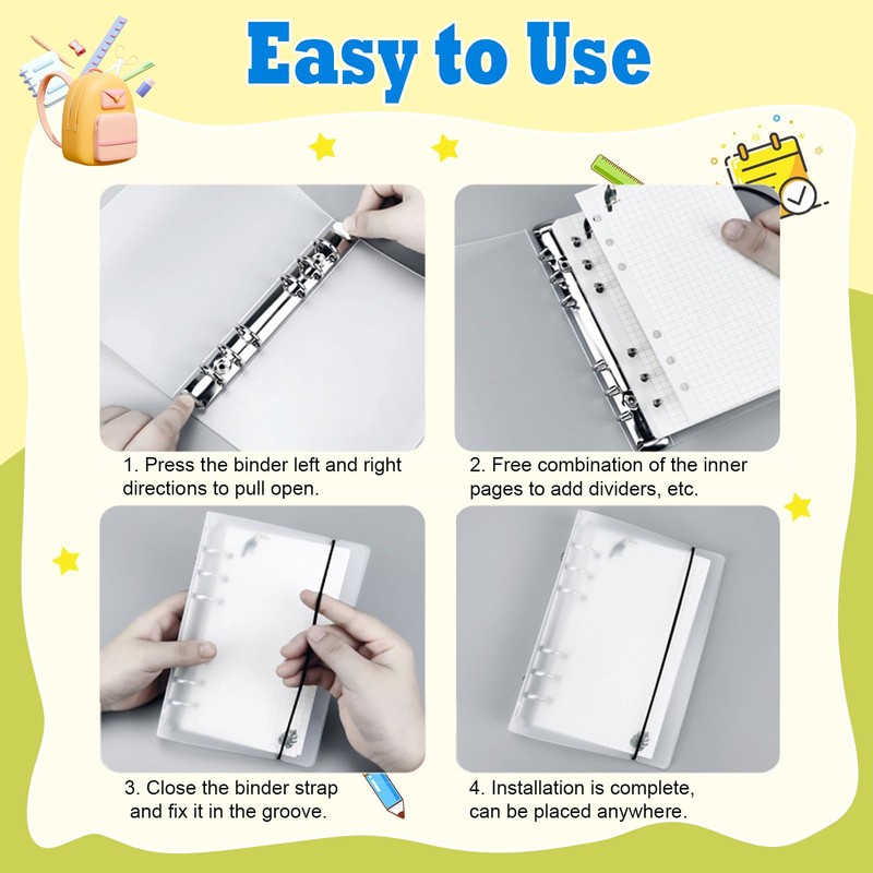 FACATH 3x5 Photo Sleeves for 2/3/4 Ring Binder, Index Card
