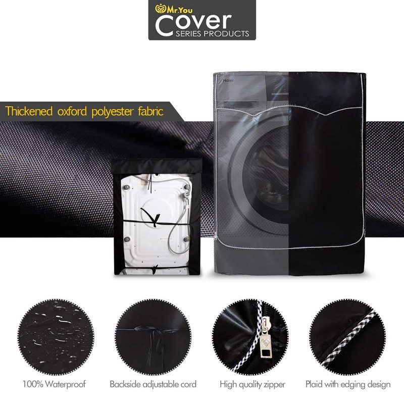 Washing Machine Cover,Washer/Dryer cover For Front-loading Machine Waterproof Dust-proof (XXL,